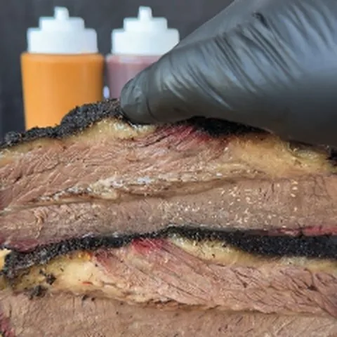 Brisket fresh off the smoker