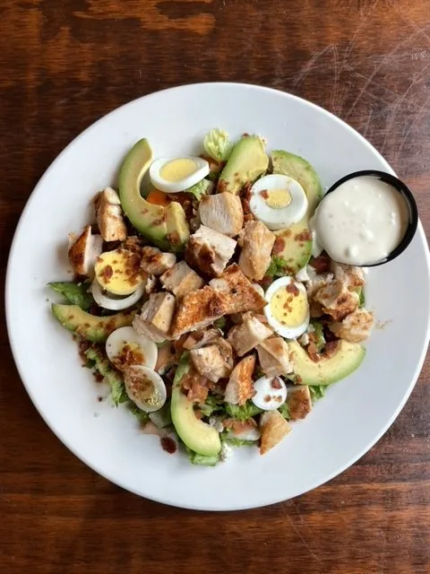 Cobb salad with avocado and grilled chicken
